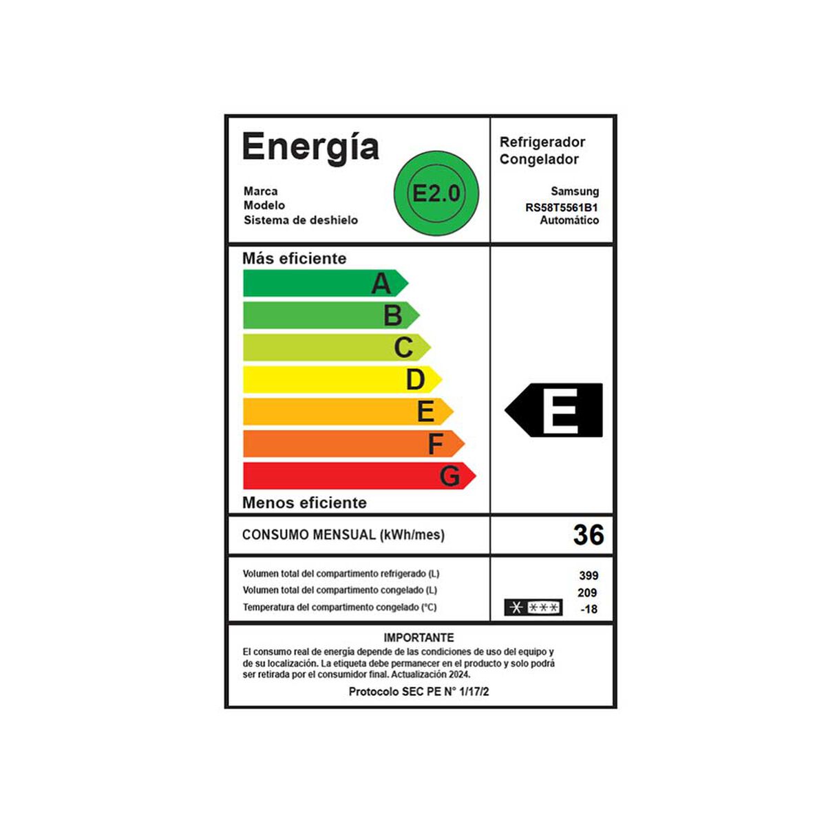 Refrigerador Side By Side Samsung RS58T5561B1/ZS 585 lts.