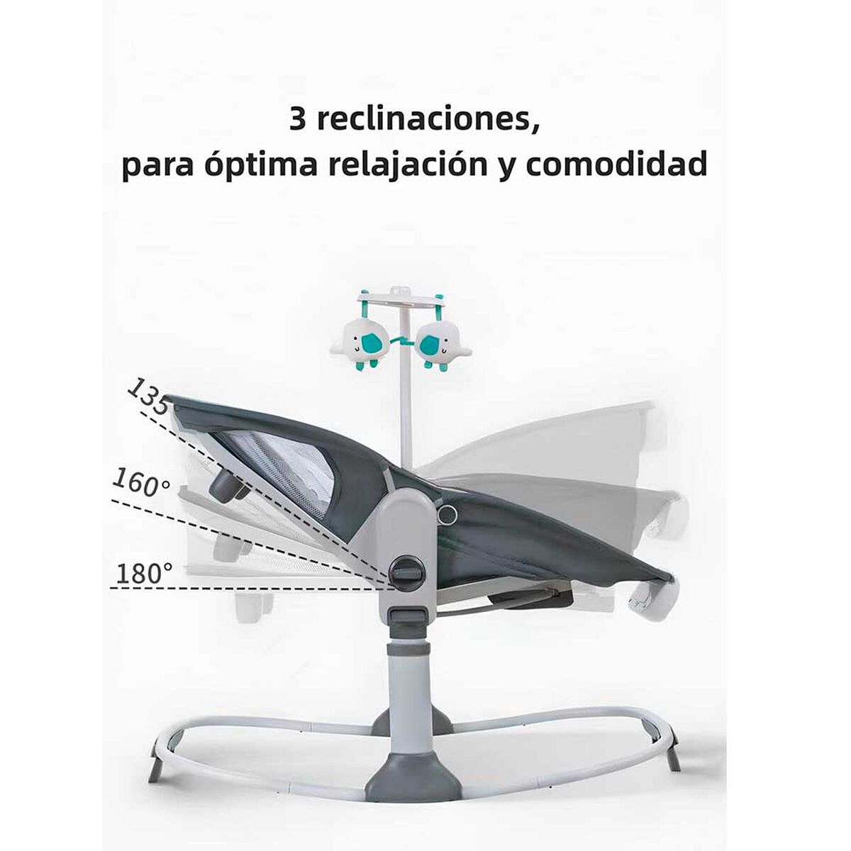 Cuna Moisés y Columpio con Vibración 2 en 1 Lubabycas Morada