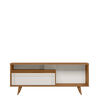 Rack TV Home Mobili Spot Hasta 60" Beige Blanco