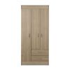 Closet Stanford 3 Puertas 2 Cajones Nogal
