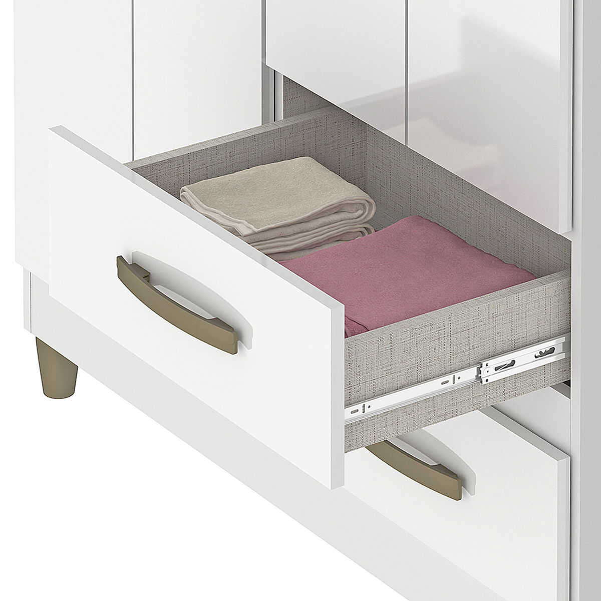 Clóset Vekkahome Lisboa 4 Puertas 2 Cajones Blanco