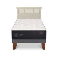 Cama Europea CIC 1,5 Plazas Premium + Respaldo Dublin Alpino
