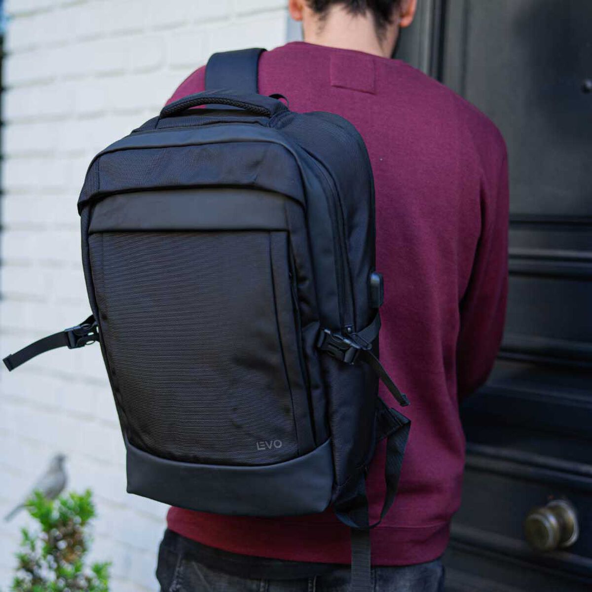 Mochila Notebook Levo Wolf Negra 15,6"