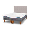 Cama Europea CIC Base Dividida 2 Plazas Alaska + Respaldo