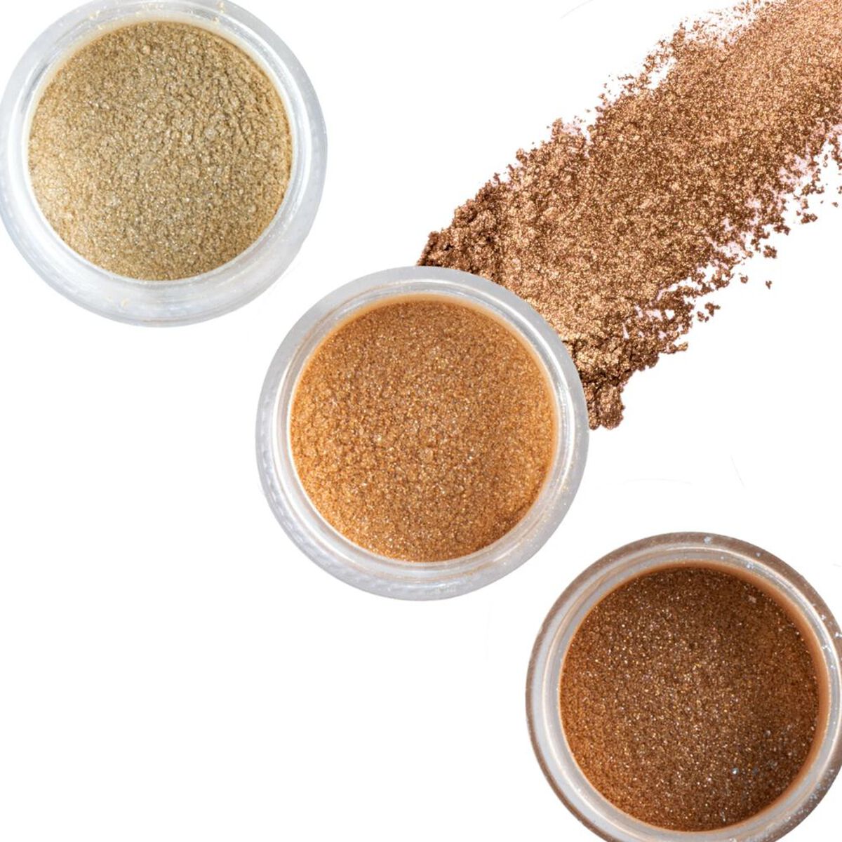 Pack 3 Unidades Sombra Pigmento Triple Glitter Gold Petrizzio