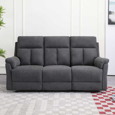 Sofá Reclinable Zoy Home Beijing 3 Cuerpos Grafito