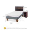 Cama Europea CIC 1,5 Plazas Excellence Plus + Respaldo + Velador New Dublin Choc