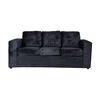 Juego de Living Kea Nize Felpa Sofá 3 Cuerpos + Dos Sillones 1 Cuerpo Negro