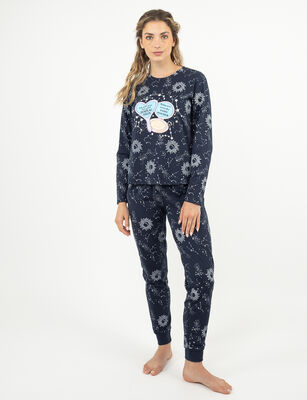 Imagen 2 del producto Pijama Conjunto Mujer Icono Azul, Gris