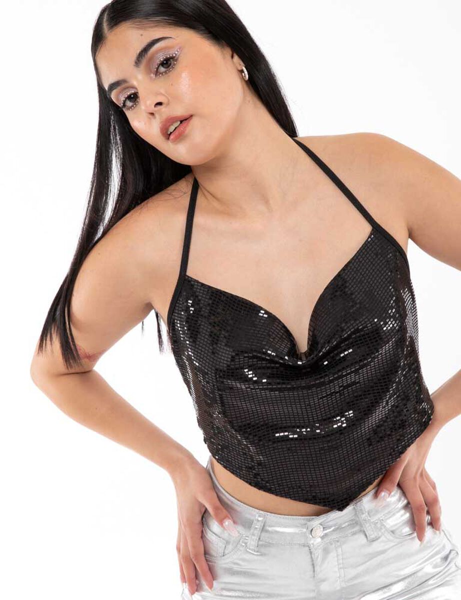Polera Crop Sin Mangas Mujer Icono
