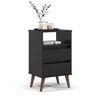 Velador Onessta Roma 2 Cajones Negro