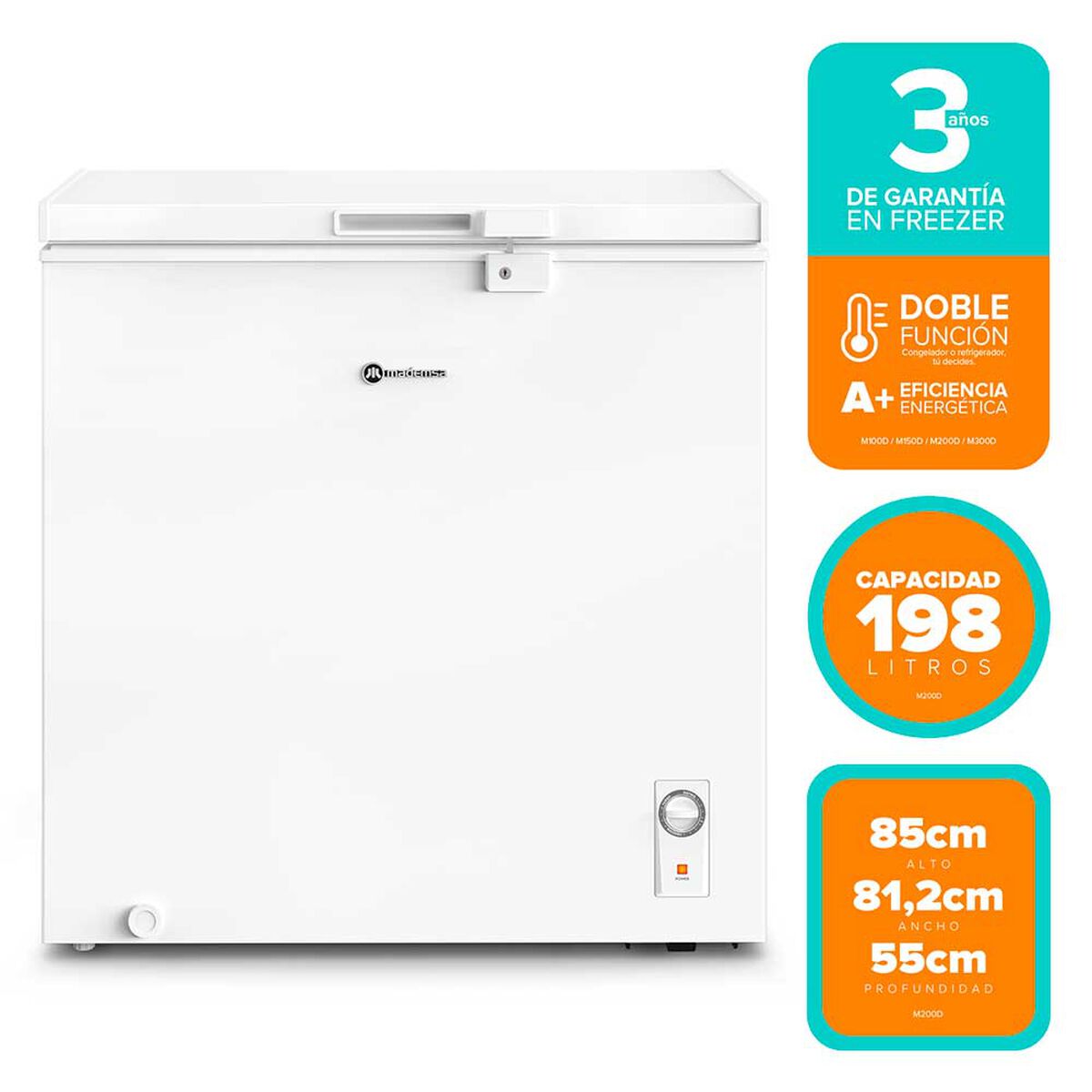 Freezer Horizontal Mademsa  M200D 198 lts