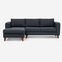 Sofá Seccional Rosen Parma 3 cuerpos Grafito