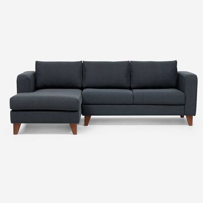 Sofá Seccional Rosen Parma 3 cuerpos Grafito