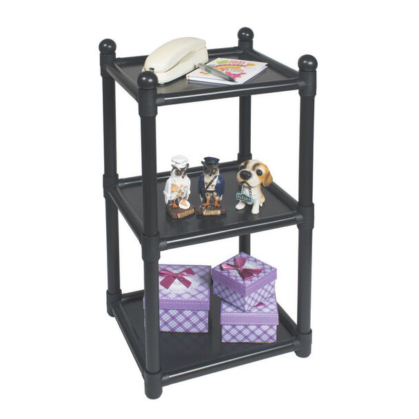 Mesa Multiuso Plástica San Bernardo 3 Niveles Negro