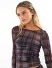 Polera Tartán Manga Larga Mujer Icono