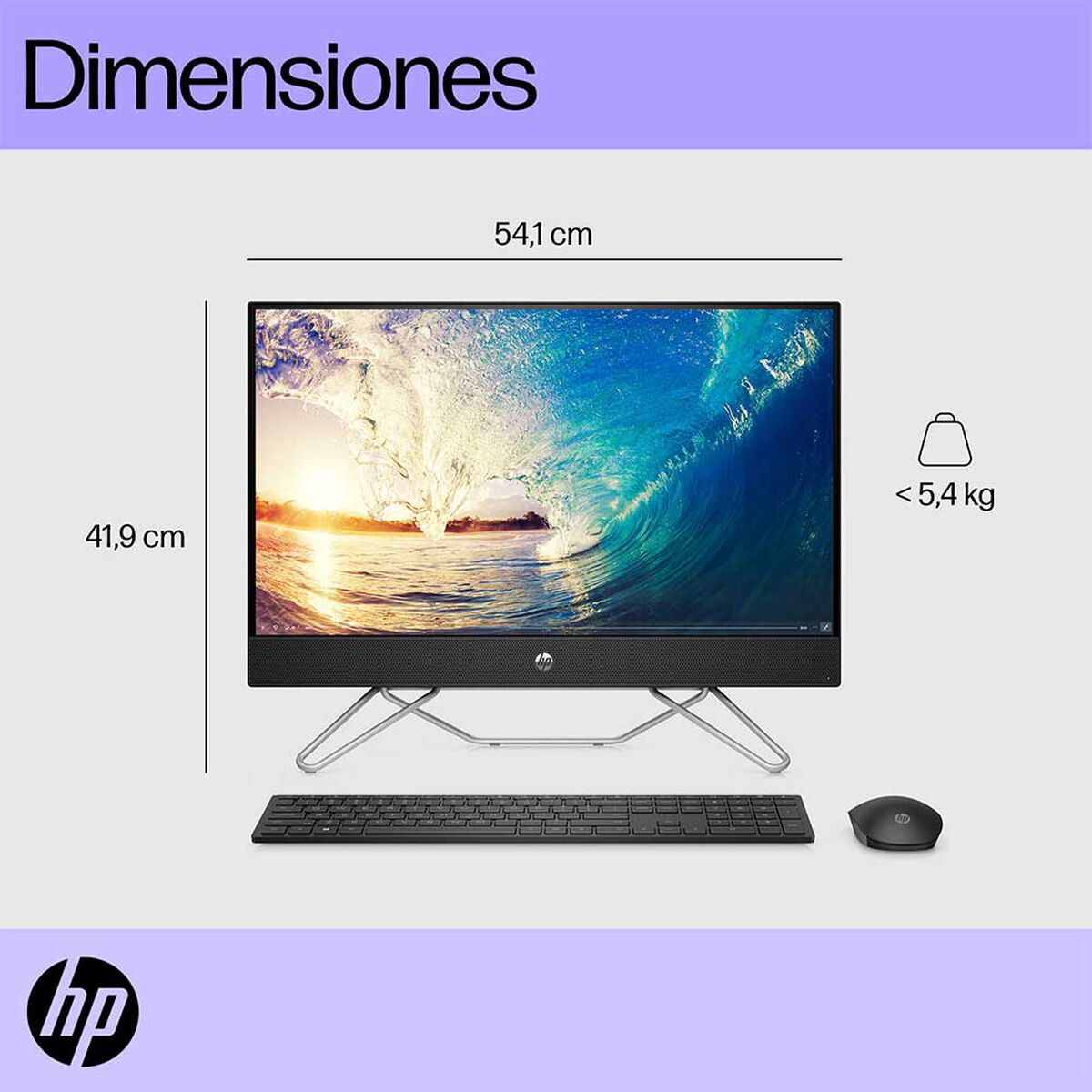 All in One HP 24-cb1023la Intel Core i3 8GB 512GB SSD 23,8"