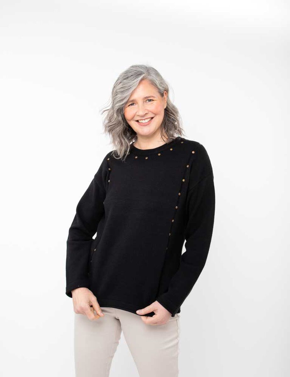 Sweater Con Apliques Mujer Portman Club