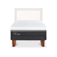 Cama Europea CIC 1,5 Plazas Ortopedic Advance + Respaldo Danubio