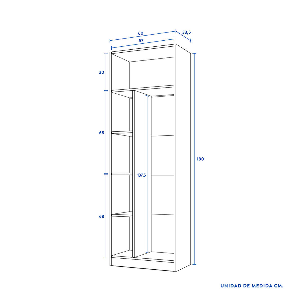 Mueble Organizador de Limpieza CIC 2 Puertas