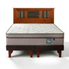 Cama Europea Flex Base Dividida King M&aacute;ximo Cobre + Respaldo Lorraine