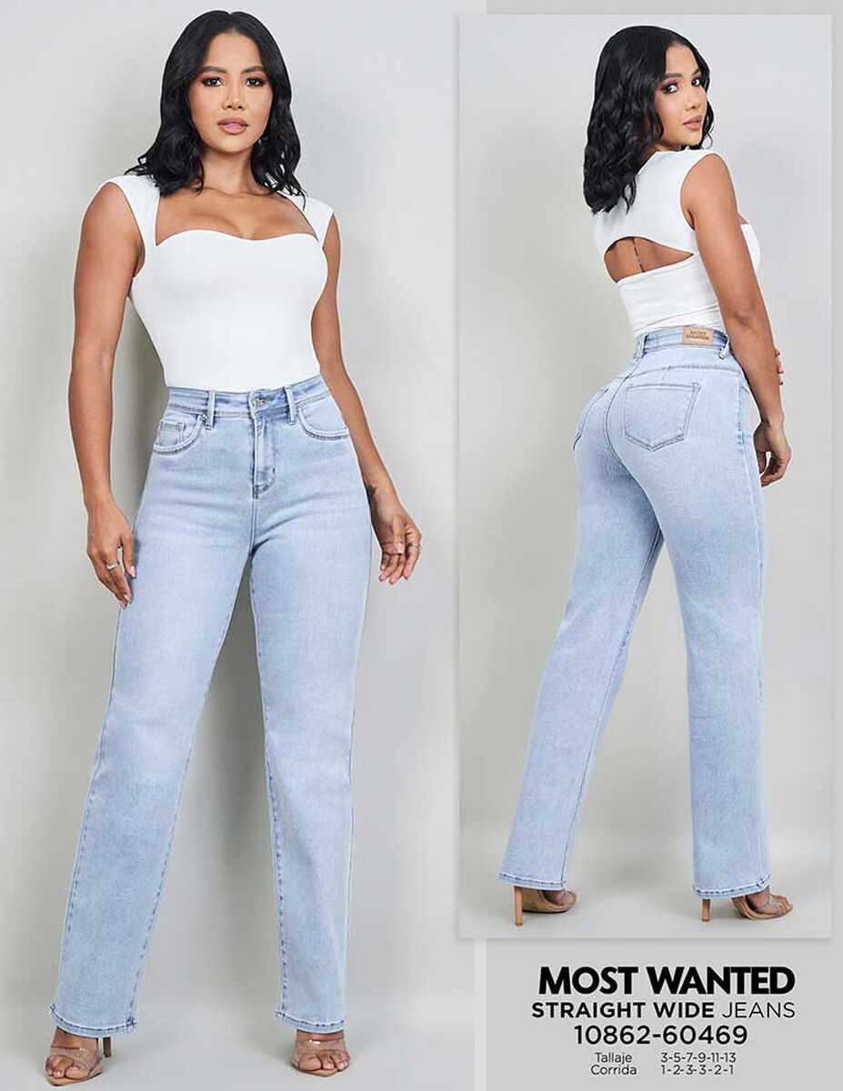 Jeans Straight Wide Mujer Most Wanted