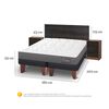 Cama Europea CIC Base Dividida King Anatomic + Respaldo + 2 Veladores Espresso