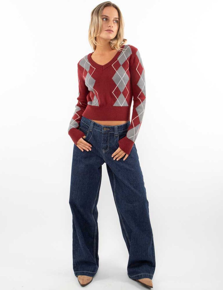 Sweater Tartán Mujer Icono