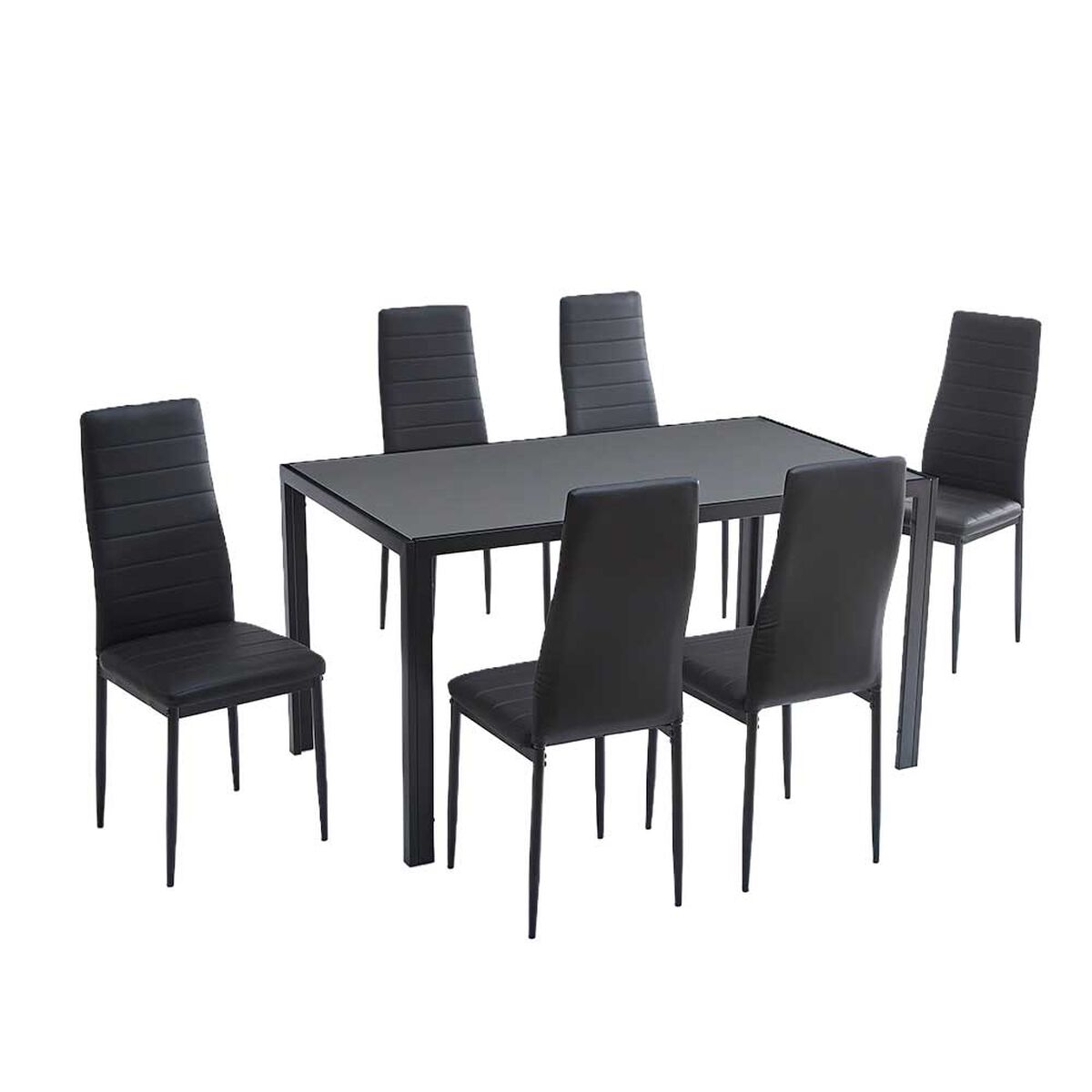 Juego de Comedor Zibel Viena 6 Sillas Negro