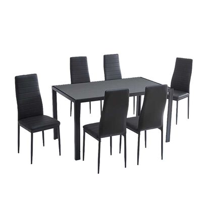 Juego de Comedor Zibel Viena 6 Sillas Negro