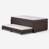 Bed Boxet Rosen 1,5 Plazas Ergo T + Respaldo + Velador Robin Tostado