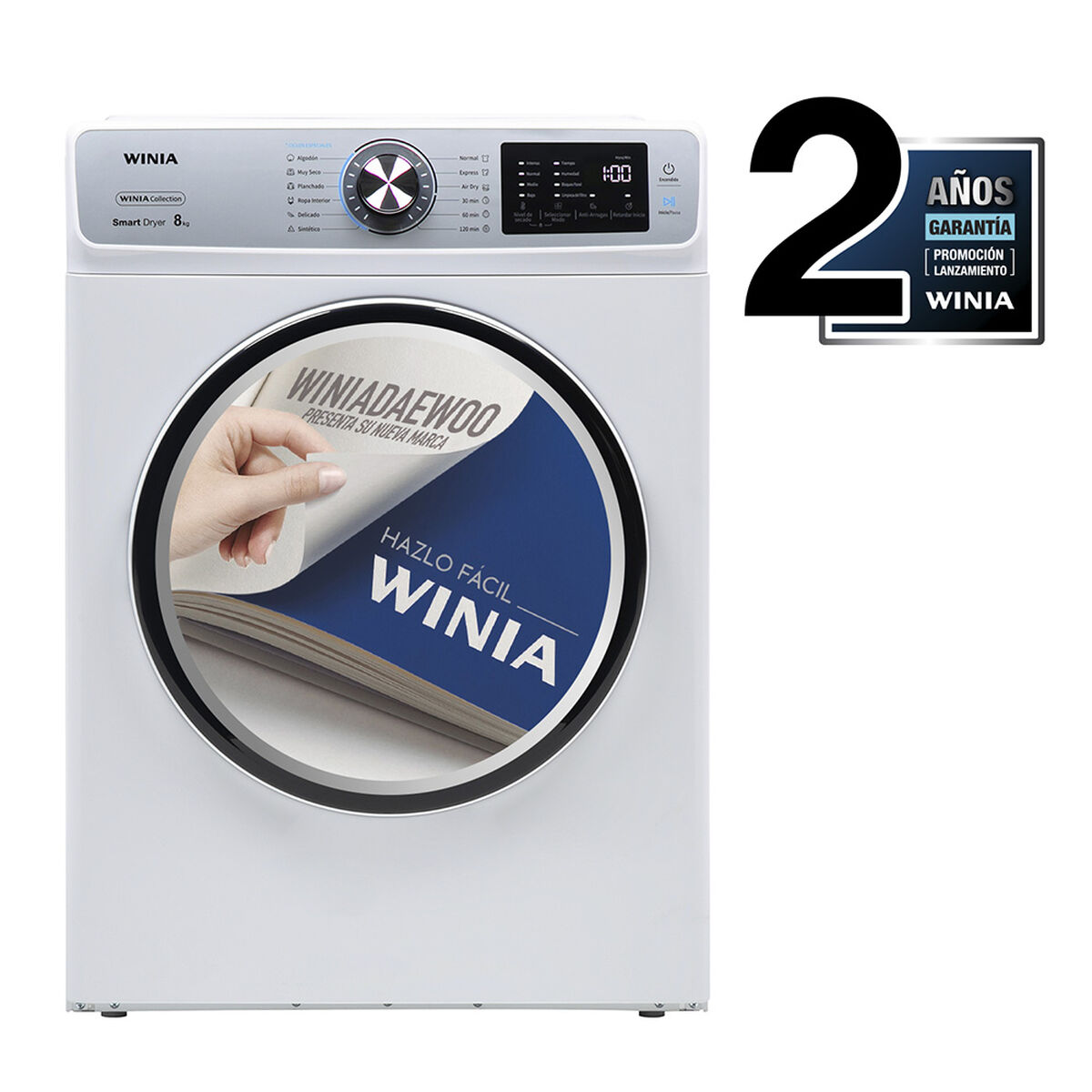 Secadora de Ropa Winia WKR-08K1W3 8 kg.