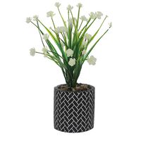 Planta Artificial Cemento Vgo  28 cm Negro