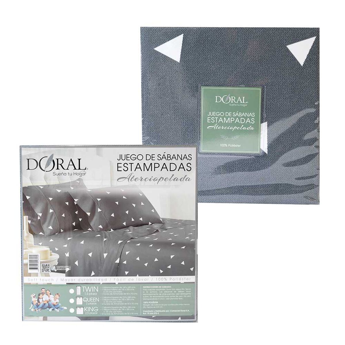 Juego de Sábanas Doral 2 Plazas Piel De Durazno D/10