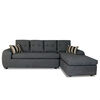 Seccional Derecho Elegant Houston Cheise Tela 5 Cuerpos Gris