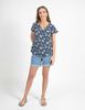 Blusa Cuello V Manga Corta Mujer Portman Club