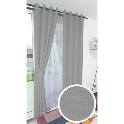 Combo Cortinas Doral Tabatha 220 x 140 cm Gris