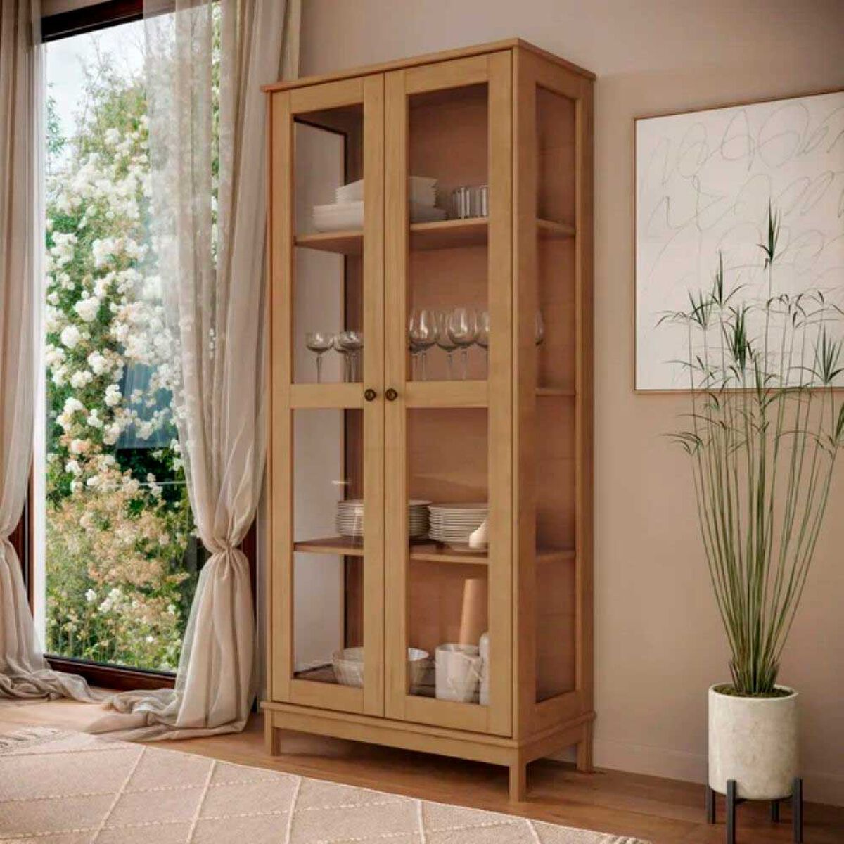 Vitrina Roca Essencia 2 Puertas Maple
