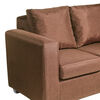 Sofá Seccional Innovamuebles Marco Pouf 1 Cuerpo + Sofá 3 Cuerpos Terracota