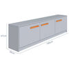 Rack TV Vekkahome Momo Hasta 70" Gris