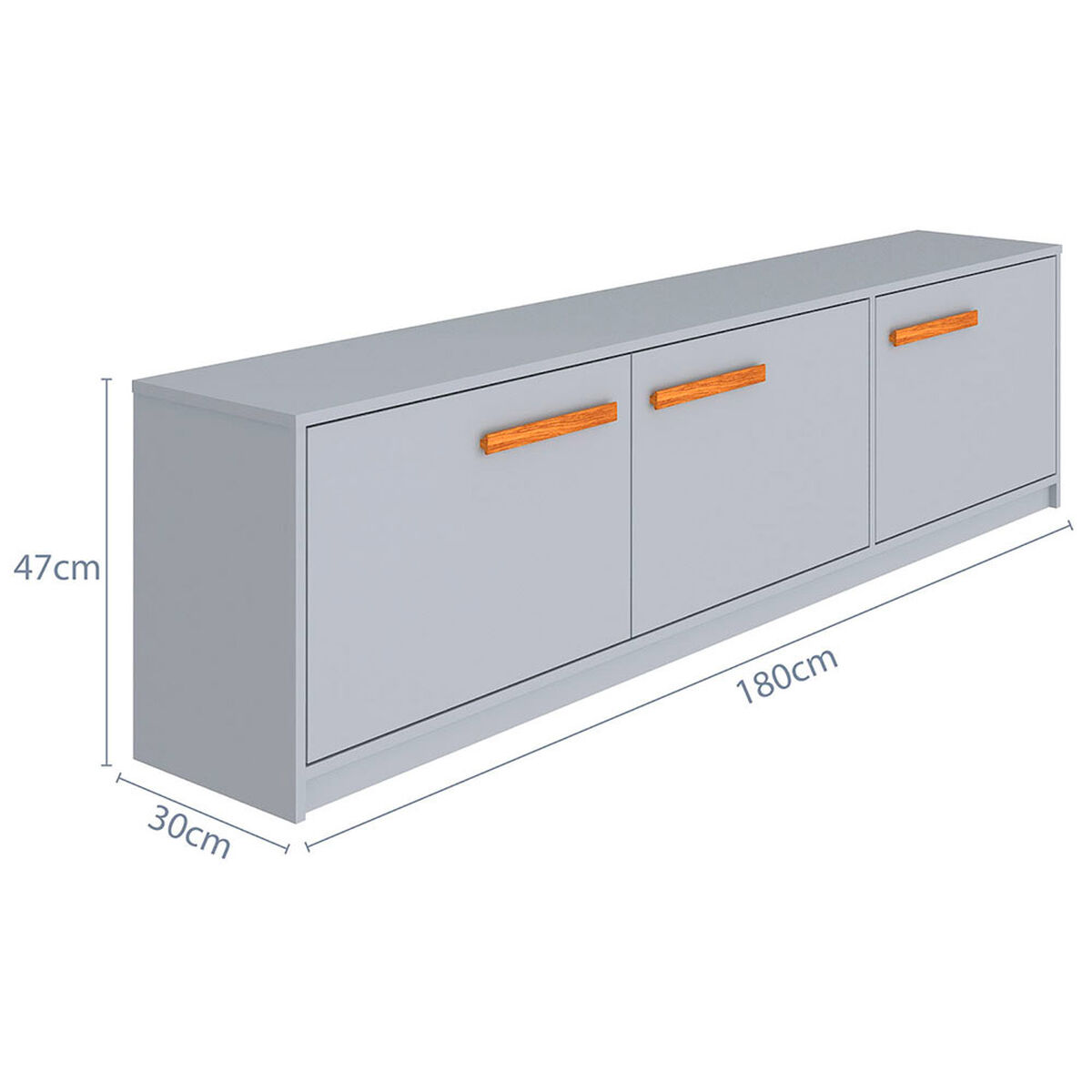 Rack TV Vekkahome Momo Hasta 70" Gris
