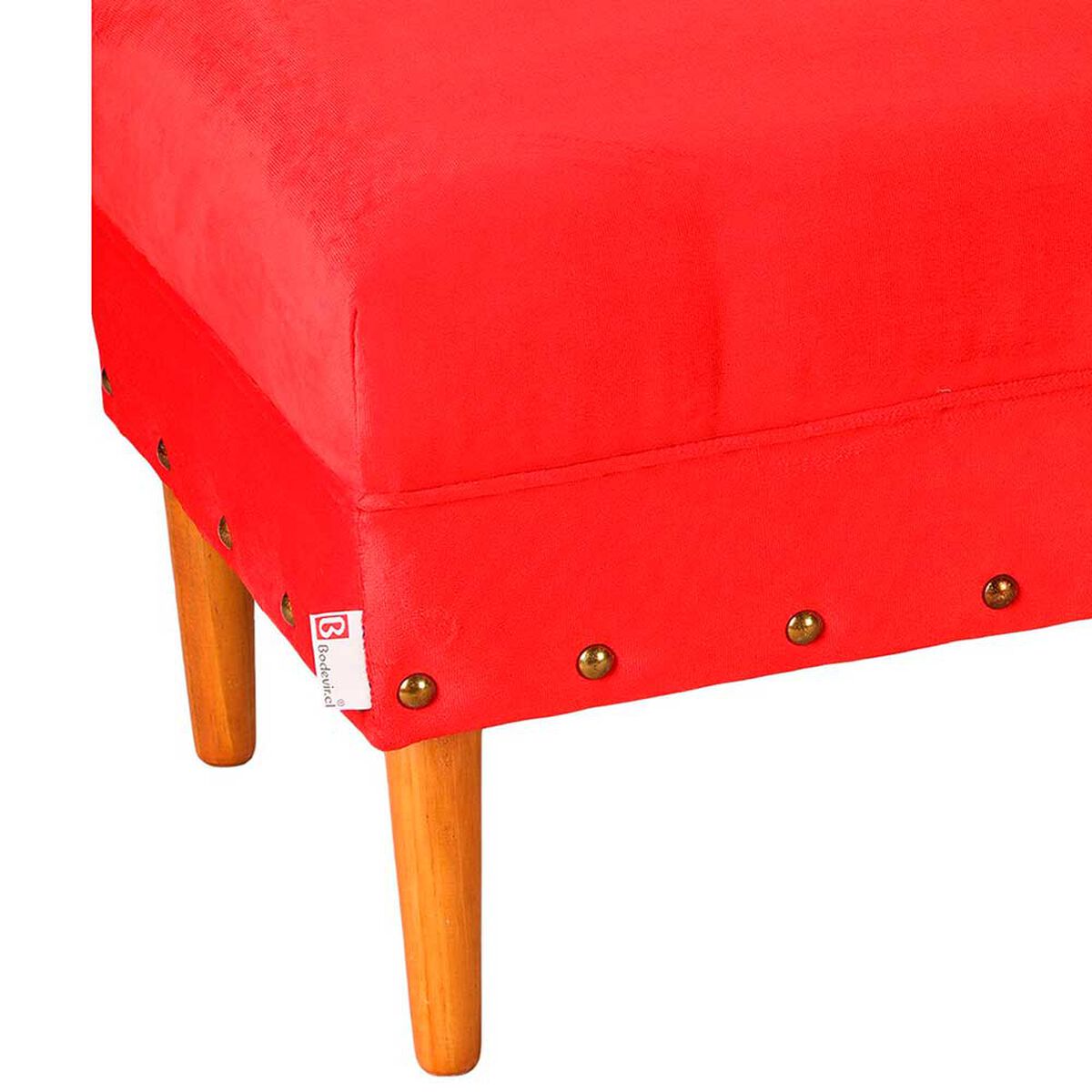 Banqueta Bodevir Provenza Tacha Felpa 04 Rojo