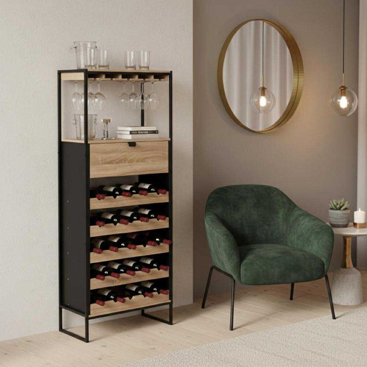 Bar Cava 5Five 25 Botellas Aliaj Caf&eacute; Negro