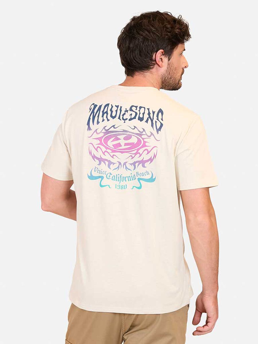 Polera Con Estampado Manga Corta Hombre Maui And Sons
