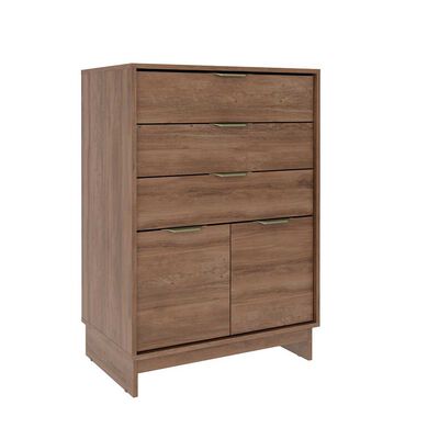 Comoda Zapatera Amuv 3 Cajones Café