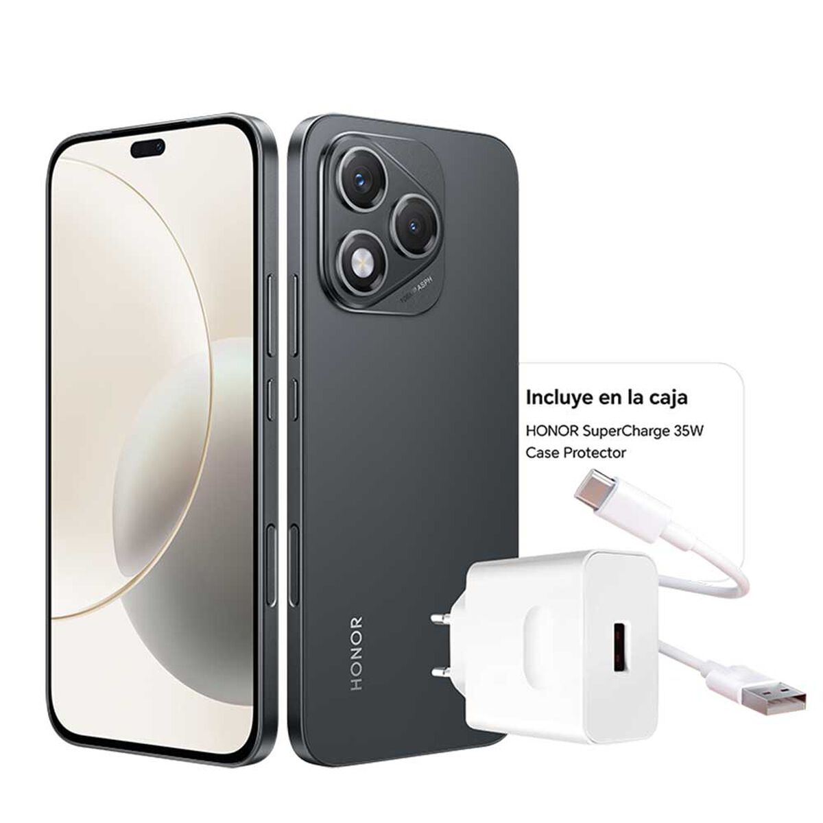 Celular Honor 400 Lite 256GB 6,7" Black Liberado Bundle