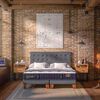 Cama Europea CIC Base Dividida 2 Plazas Premium + Respaldo + Veladores