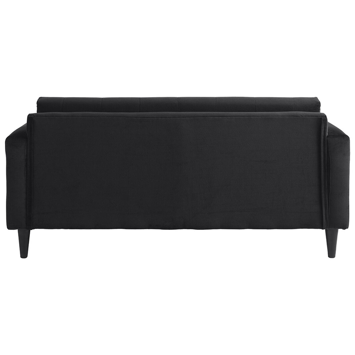 Sofá Felpa Bodevir Retro 3 Cuerpos Negro