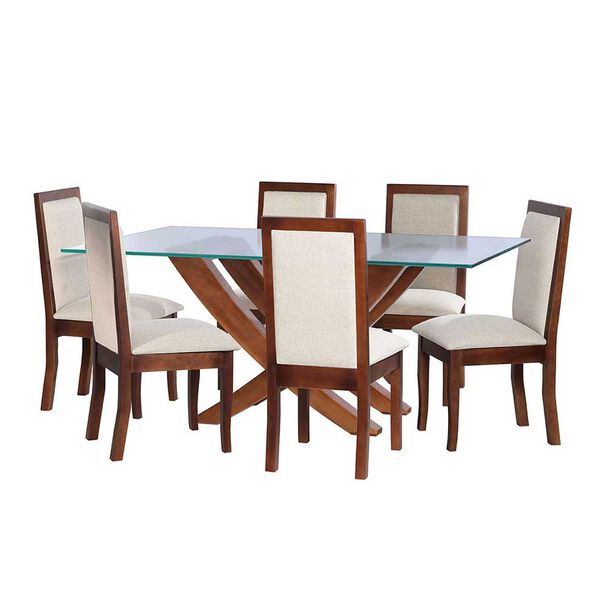 Juego de Comedor Latam Home Alicante 6 Sillas Blanco