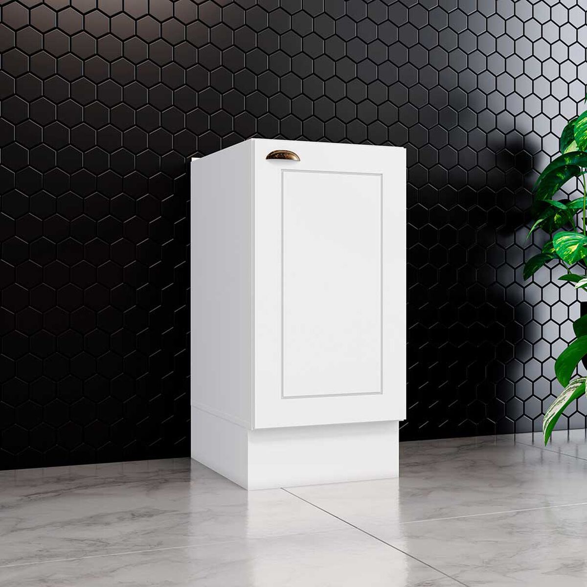 Mueble de Cocina Base  Home Mobili Americana 1 Puerta Café